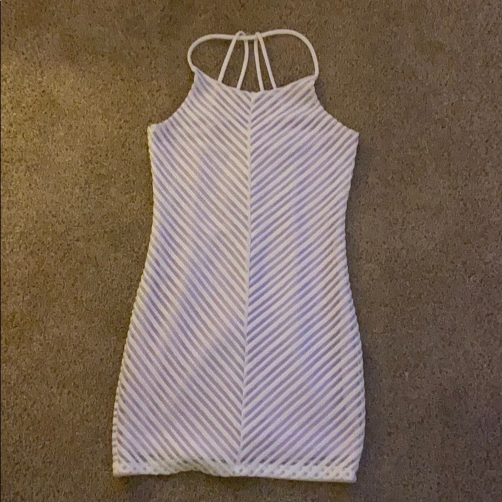 White and purple dress, Elisa B (size 14)